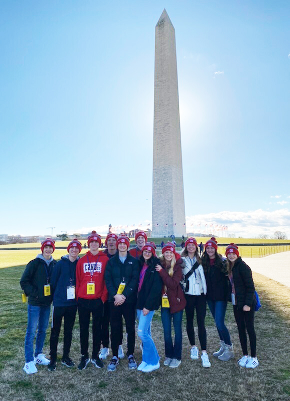 During their time in D.C., students had the opportunity to visit the many sites and attractions, including the Washington Monument.