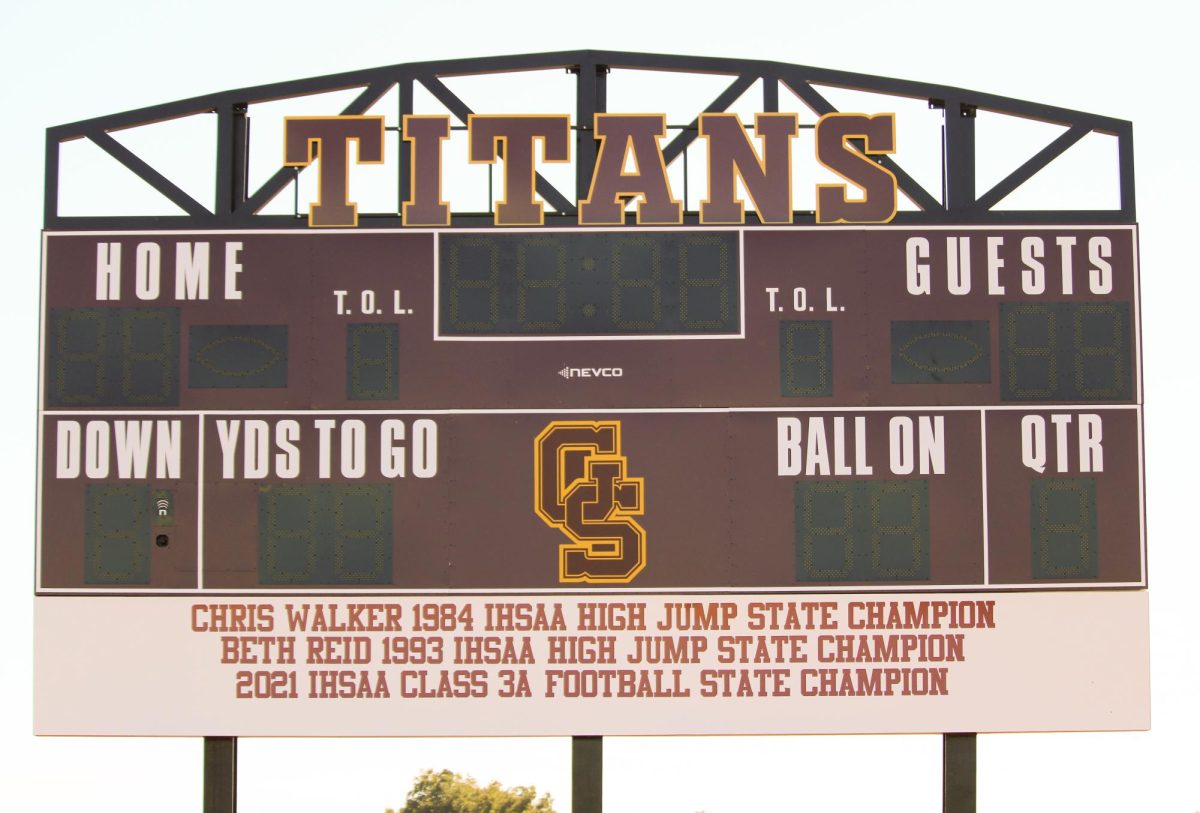 Out with the old and in with the new - Gibson Southern replaced its old football scoreboard with a modern one.