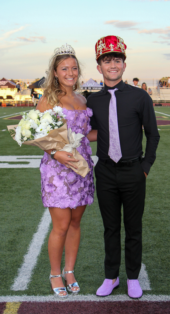 Fall Homecoming Queen Hallie Evans and King Mitchel Gilles. 