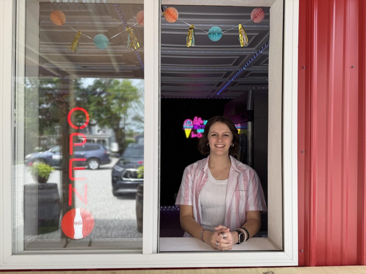 Junior Olivia Alston is excited to open her ice cream shop, Sugar on Main, in the former Flora June's Scoop Shop in Fort Branch. 