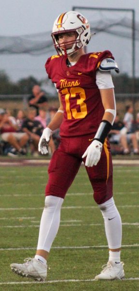 Senior Noah Kuester is back on the field for the Titan football team. After a year off, he is already posting some impressive stats.