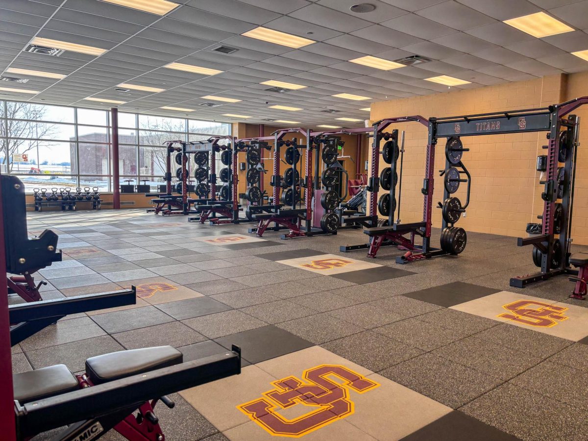 The newly remodeled weight room has more room with more stations for students.